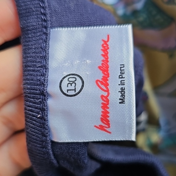 Hanna Andersson Girls Dress navy blue bird print - Picture 4 of 4